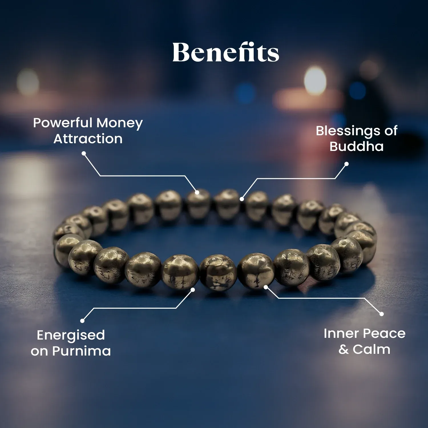 Energised Raw Pyrite Bracelet - 10x Stronger - Image 2