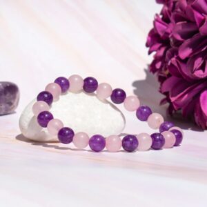 Rose Quartz & Amethyst Healing Bracelet
