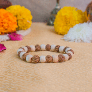 Rudraksha & Tulsi Bead Spiritual Bracelet